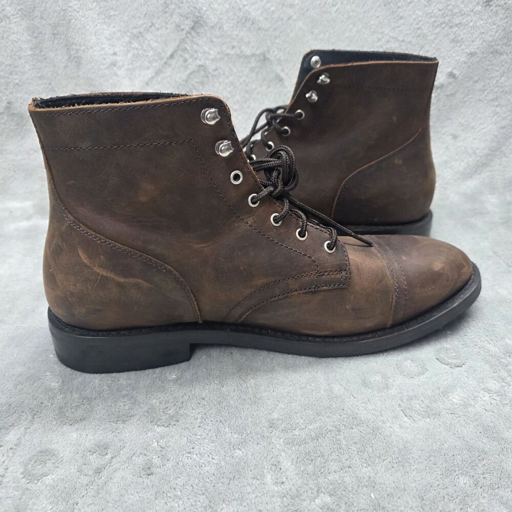 Thursday Boot Co. Captain Burnt Copper Leather Lace-Up Boots Men's Size 12 Wide